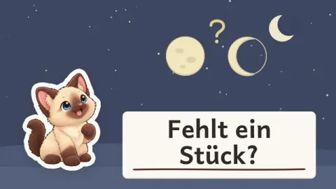Charlotte erklärt: Warum sieht der Mond manchmal wie eine Sichel aus?