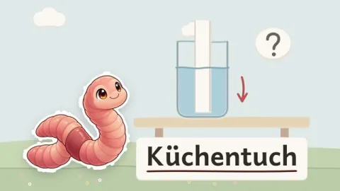 Willi erklärt: Warum wandert Wasser in einem Küchentuch nach oben?