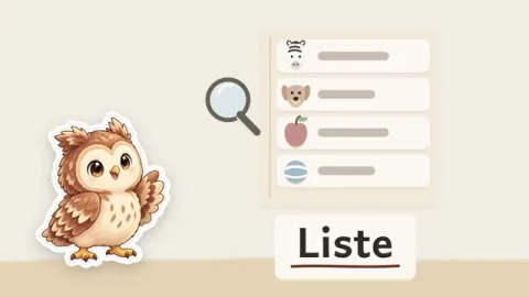 Ella erklärt: Wie finden wir ein Wort in einer alphabetischen Liste?