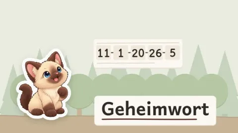 Charlotte erklärt: Wie können wir ein Geheimwort mit Zahlen schreiben?